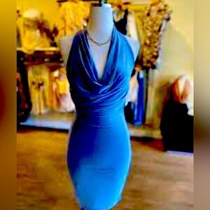 NWT boutique, bodycon cowl neck, mini dress size small